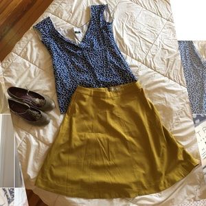 Mod cloth mustard Aline skirt